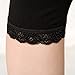 Liang Rou Maternity Elastane Adjust Waistband Cropped Leggings Lace Trim Color Black