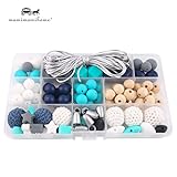 Dieses komplette Kit (inkl. Aufbewahrungsbox) gibt Ihnen alles, was Sie brauchen, um ein paar Zahnen Halsketten / Armbänder in wunderschön koordinierenden Farben zu machen.