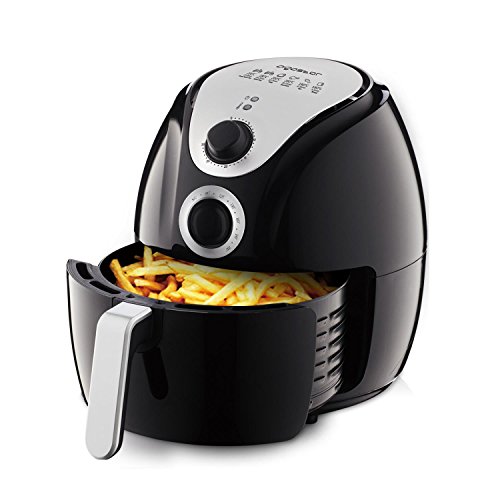 Aigostar Dragon Egg 30JQW – Freidora de aire, sin aceite, capacidad 4 l., 1500 W, temperatura y tiempo ajustables, apagado automático y tecnología de circulación rápida de aire. Libre de BPA, acero inoxidable de grado alimentario. Diseño exclusivo.