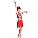 Produktbild ESHOO Mädchen Kinder Sequined Latein Salsa Tassel Dancewear Tanzen Kleid Kostüm