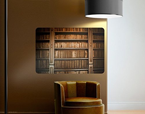 Selbstklebendes Wandbild Altes Archiv Bücher Regal Geschichte Bibliothek, Größe:72cm x 108cm