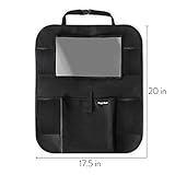 Flappi Duck Premium Rücksitz-Organizer für Kinder | Tablet-Tasche: 27.5cm | Geräumige Rücklehntasche für Reise-Utensilien und Spielzeug | Leicht abwaschbarer Rücklehnenschutz | Rücksitztasche fürs Auto (Schwarz) - 8