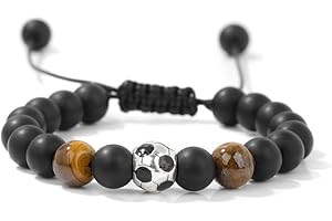 Mrltau 1 x Boys Football Bracelet, Gifts Boys Football Bracelet, Gift for Team Girls Boys Football Lovers, Gift Boy 8 9 10 11 12 Years