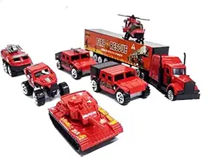PLUSPOINT Exclusive Car Model Collection of Toy Cars for Kids (Fire Rescue Set)