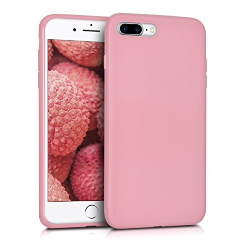 kwmobile Funda para Apple iPhone 7 Plus   8 Plus - Carcasa para m  vil en  TPU Silicona  - Protector  Trasero  en  Rosa Claro Mate 