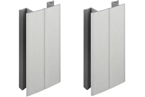 cyclingcolors 2 x łącznik do listwy przypodłogowej 100 mm srebrny kolor aluminium kuchnia narożnik osłona cokołu cokołowego cokołu kuchennego narożnik narożnik narożny meble