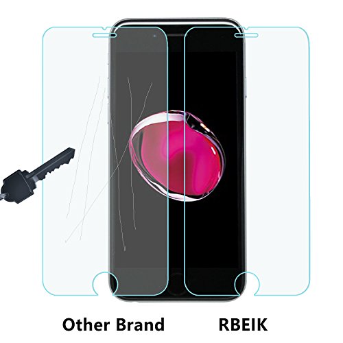 [2 Pack] RBEIK iPhone 7 Screen Protector Glass, Premium High Definition 9H Hardness Anti-Scratch Bubble-Free Tempered Glass Screen Protector for Apple iPhone 7 4.7 inch / iPhone 8 4.7