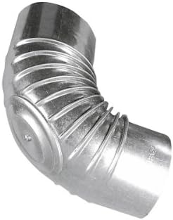 Flue Pipe Flue Elbow 90 ° FAL MIT 120 Diameter 0.6 mm Thick