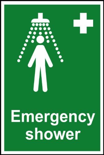 Spectrum Industrial 13358 Emergency Shower Self Adhesive Vinyl Sign, Multi-Colour, 200 x 300 mm