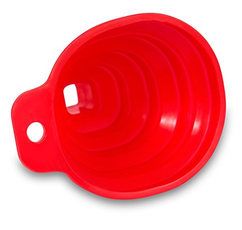 HelpCuisine Silikon Trichter rund, zusammenklappbar Trichter in rot - 9