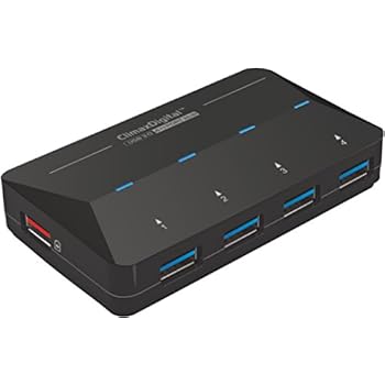 ClimaxDigital CHUB304C1 USB 3.0 4-Port Hub with 1 BC1.2 Fast Charging Ports,5V 4A Power Adapter and USB 3.0 Cable *VIA VL812 Chipset* with 24 Month UK Based Warranty