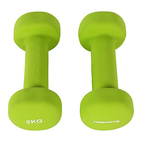 Gymnastik Set – Neoprenhantel 0,5 – 5 kg (Auswählbar) + Gymnastikmatte 190 x 60 x 1,5 cm Fitness Set - 5