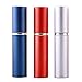 3 Pcs 6ml Mixed Color Mini Lipstick Shape Refillable Bottle Empty Travel Perfume Atomizer Pump Sprayer Bottle Set