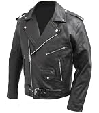 Texpeed Giacca Brando moto uomo pelle con protezioni - Giubbotto Perfect Marlon Brando retro chopper - Con protezione biker vero armatura CE (EN 1621-1) Nero - 6XL