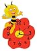 Produktbild alles-meine.de GmbH Wanduhr - die Kleine Biene Maja - lautlos - Uhr aus Holz - für Jungen Mädchen Kinder / Kinderzimmer Kinderuhr Uhren Quarz Bienen Honigbiene