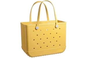 Forrader EVA Waterproof Beach Tote, Rubber Travel Bags Sandproof Large Size Handbag for Sports Gym Travel Market Outdoor