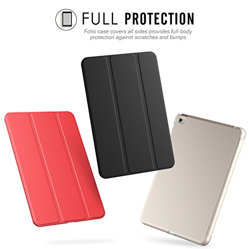 MoKo Hülle für iPad Mini 4 – Ultra Slim Lightweight Schutzhülle Smart Cover mit Auto Schlaf / Wach Funktion und Standfunktion für Apple iPad Mini 4 7.9 Zoll IOS 2015 Genaration Tablet, Schwarz - 6
