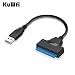 Produktbild SATA-Kabel Adapter, kuwfi USB 3.0 auf Computer SATA Kabel, USB 3.0 zu SATA 22pin A dapter Festplatte Kabel Konverter Data Power Kabel für 6,3 cm HDD/SSD 20 cm