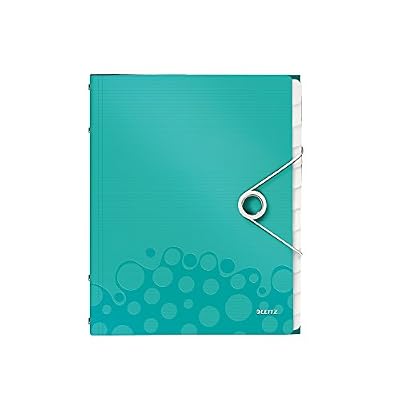 Leitz Wow Trieur 12 Touches Couverture PP - Menthe Métallisé