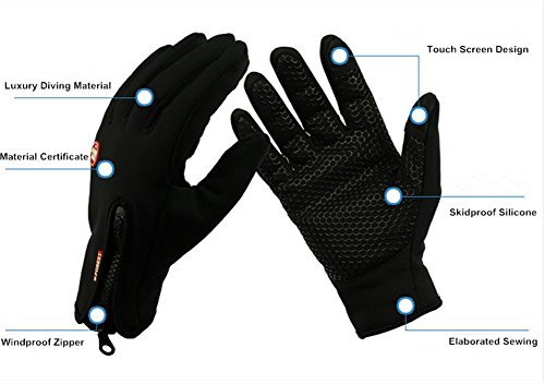 YYGIFT® Touchscreen Handschuhe Outdoor Sport Damen Fahrradhandschuhe Winddicht und Touchscreen geeignet Perfekt für Herbst oder Frühling - 6