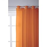 Fix und fertig zum Aufhängen Today Vorhang 135/240 Canon de Fusil Polyester 135 x 240 cm, Polyester, Orange, 135x240 cm