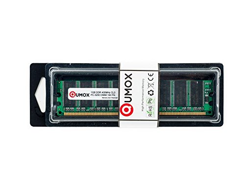 QUMOX Memoria DDR DIMM 2GB 2 x 1GB  400Mhz PC3200  184PIN  para Computadora de Escritorio