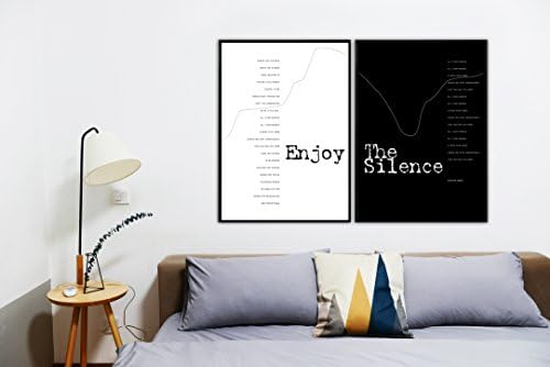 ENJOY THE SILENCE Depeche Mode diptych. Poster printing depeche mode. Gift idea. Last minute gift. Scandinavian style. Nordic Style.