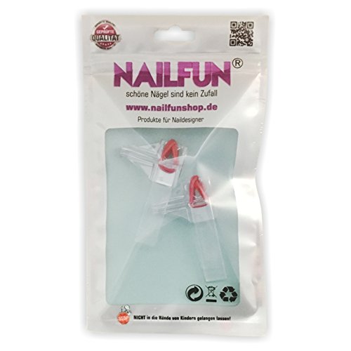 Pinchklemme transparent, 2er Pack, Hilfswerkzeug für die perfekte Acryl / Gel C-Kurve – Pinch Klemme – Pinch-Klemme - 2