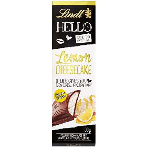 Preisvergleich Produktbild Lindt Hello Lemon Cheesecake Vollmilchschokolade mit Zitronen-Quarkcreme-Füllung Inhalt: 2x 100g Schokolade