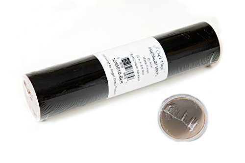 VINYL SELBSTKLEBEFOLIE SCHWARZ MATT 30.5 cm x 2.4 m Rolle Vinyl mit EXTRA STARKEM KERN für OPTIMALE Schnitthaftigkeit – geeignet für Cricut, Silhouette Cameo, Stanzen, Folienschneider – für DIY Heim Deko - 2