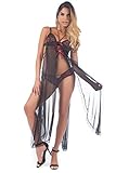 G World Sexy Flambe Gown, One Size, Red, 2-Piece