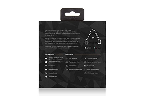 Drift Ghost 4K Modulare Actionkamera (Super-Slow-Motion, 12MP Foto und Zeitraffer, 300 Grad drehbare Linse) schwarz - 12