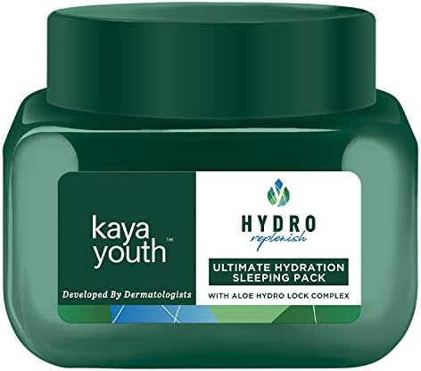Kaya Youth Hydro Replenish Ultimate Hydration Night Cream, Overnight Leave On Sleeping Pack, Enriched with Pure Aloe Vera Gel