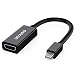 Produktbild Mini Displayport auf HDMI Adapter UCOUSO 4K@30Hz FULL HD Aluminium Mini DP zu HDMI Konverter mit Audio-Funktion für kompatible PC, Laptop, Notebook, TV, Fernseher, Monitor, Projektor, Beamer (Schwarz)