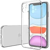 Ehr. iPhonen 11 Uyumlu Kamera Korumalı Darbe &Ouml;nleyici Ultra Slim TPU Şeffaf Silikon Kılıf (Şeffaf, iPhone 11)