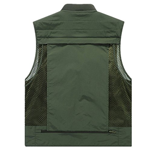 Sommer-Mesh-Weste Männer Schnell Trocknend Atmungsaktiv Im Freien Klettern Fotografie Weste ArmyGreen