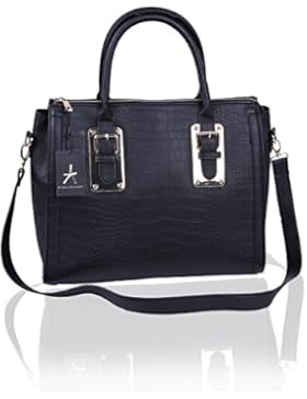 Primark DAMENTASCHE HENKELTASCHE ABENDTASCHE KÖFFERCHEN Schwarz