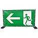 Produktbild (PVC) Notausgang Piktogramm links Bauzaunbanner, Sichtschutz, Windschutz, Zaunblende, Festival Banner, 340 x 173 cm, DRUCKUNDSO