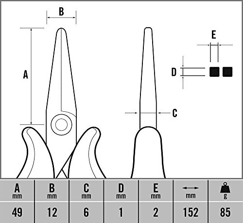 C.K Elektronik Spitzzange ESD, 152 mm, T3889 - 2
