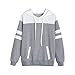 Produktbild Damen Shirts Tees Tops Oberteile Oversize Pullover Sweatshirts Pulli Hoodie Elegant Hemden Langarm Blusen Tuniken, Lantern Sleeve Sweater lose dünnM,Grau17