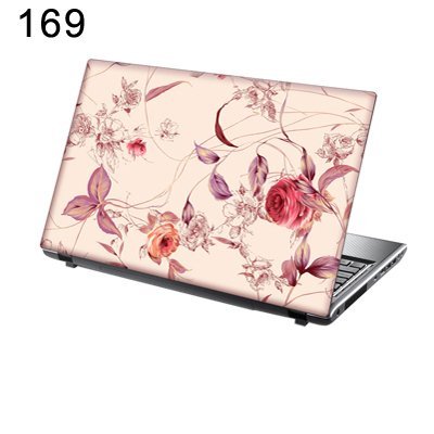 TaylorHe Folie Sticker Skin Vinyl Aufkleber mit bunten Mustern für 15 Zoll 15,6 Zoll (38cm x 25,5cm) Laptop Skin Blumen, rosa
