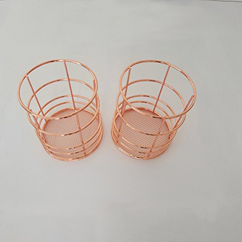 NUOLUX Pot à crayon Creux en métal Porte-Crayon pour maison, bureau, école