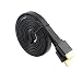 Produktbild Pudincoco Super High Speed Premium Flache Nudel HDMI Kabel HighSpeed Für HDMI 3D DVD HDTV 1,5 mt 3 mt 5 mt Stecker Auf Stecker Kabel (schwarz)