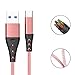 Produktbild Liqiqi USB-Ladekabel (Typ C, Geflochten, langlebig, Datums-Synchronisationskabel für Samsung Galaxy S9/S8+, Note 9 8, Nintendo Switch, Google Pixel, HTC 10/U11, Huawei P10/P9) Rose