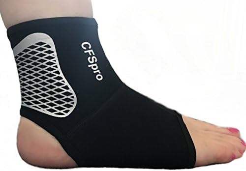 CFSpro - Premium Ankle Support. Lightweight, comfortable, firm support and compression. Helps stabilise strains, sprains, weak and injured ankles. Ideal for all Sports, running, tennis, football, rugby, basketball and walking. Unisex design (Black, X-Large)