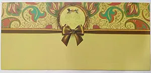 Jain Cards Sagan/Shagun/Cash/Gift/Money Envelope Pista Floral (Pack of 50)