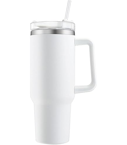 Bottiglia di acqua isotermica 1180 ML, bottiglia termica in acciaio inox, borraccia isotermica impermeabile con manico e cannuccia, tazza da caffè impermeabile, per casa, ufficio, auto, viaggi