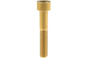 Ruifu M8 Titanium Gr5 Allen Socket Cap Bolt Screw DIN912 for Motorcycle Bicycle 20 25 30 35 40 45 50 60 70mm (Gold, M8x45mm)