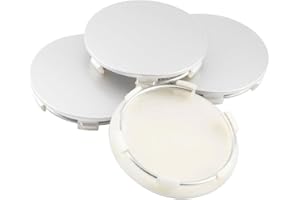 LEEQ 4pcs Tapas De Rueda De Centro - Tapas para Llantas, tapacubos para buje de Rueda, Compatible con 2008 A5/RacingTE37 de 15" y 16" A, Tipo Plano para C-62 OD 62 mm ID 58 mm,Plata