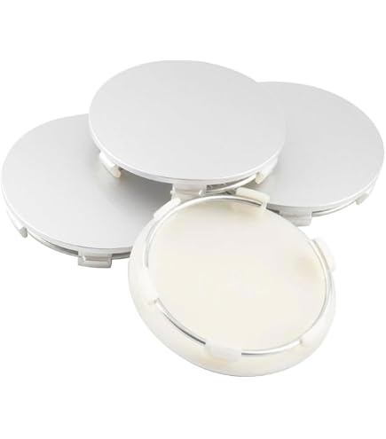 Lot De 4 Capuchons De Moyeu Universels - 63 Mm Diamètre Extérieur, 58,5 Mm Intérieur - Gris ABS